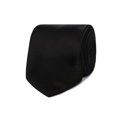 Black plain tie